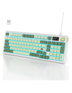 Teclado Inalámbrico SbocKeeb 96% RGB Tri-Modo Matcha