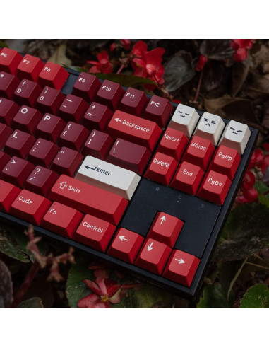 Set de Teclas PBT Mintcaps 173 Teclas Cherry Rojo para Teclados Mecánicos