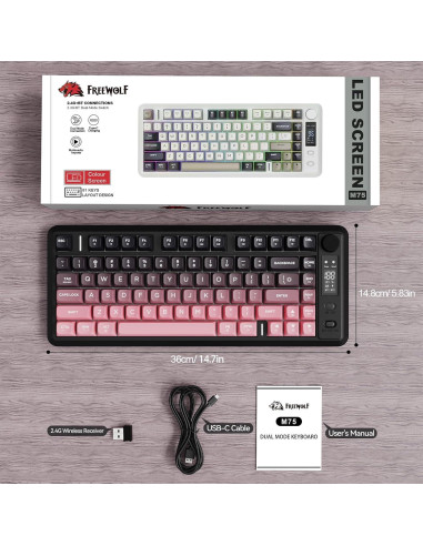 Teclado Inalámbrico ZIYOU LANG M75 RGB Compacto 82 Teclas
