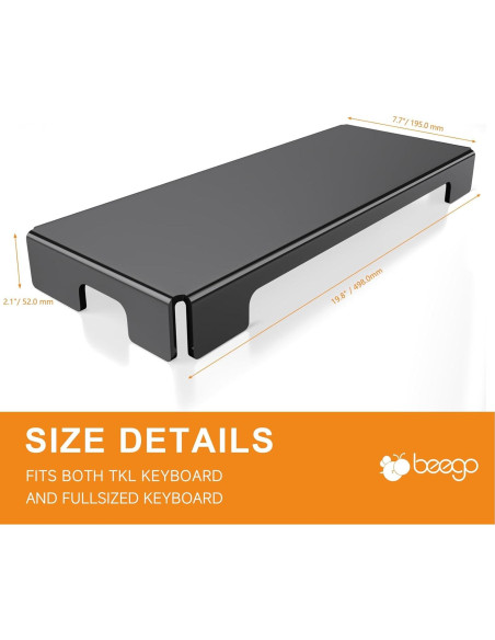 Cubierta de Teclado Mecánico Beego Acrílico Negro 49.8 cm Cubierta de Teclado Mecánico Beego Acrílico Negro 49.8 cm