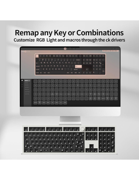 Teclado Mecánico Inalámbrico Keychron Q6 Max Barebone RGB - Blanco Teclado Mecánico Inalámbrico Keychron Q6 Max Barebone RGB - Blanco