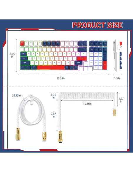 Teclado Mecánico Inalámbrico ATTACK SHARK K98 RGB 100 Teclas Teclado Mecánico Inalámbrico ATTACK SHARK K98 RGB 100 Teclas