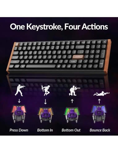 Teclado Inalámbrico RGB Keychron K4 HE 96% Gateron Magnético