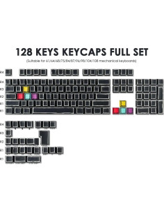 Juego de Teclas Mecánicas JOMKIZ PBT 128 Teclas Perfil Cherry 2