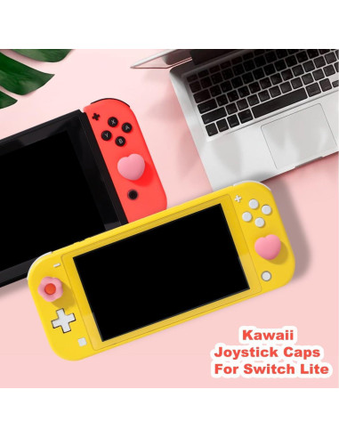 Tapa de Grips para Pulgar KimmiDirect Rosa para Switch/OLED/Lite