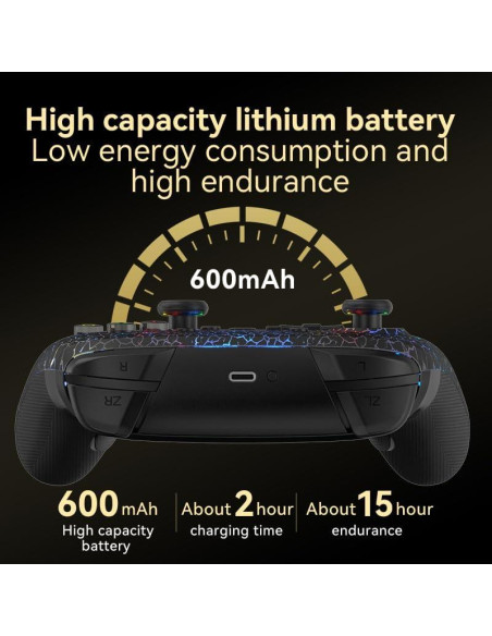 Controlador Inalámbrico Pro RALAN Negro para Nintendo Switch Controlador Inalámbrico Pro RALAN Negro para Nintendo Switch