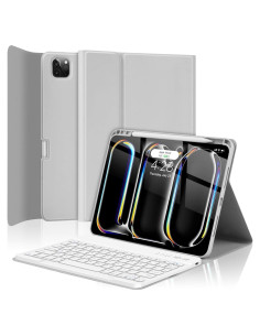 Funda de Teclado TQQ para iPad Pro 11" M4 2024 - Gris