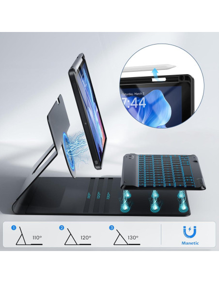 Funda Teclado Inalámbrico OYEEICE para iPad 9.7" 6ta Gen - Negro Funda Teclado Inalámbrico OYEEICE para iPad 9.7" 6ta Gen - Negro