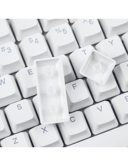 Conjunto de Teclas YMDK Doble Tiro 108 PBT Brillante Blanco 122 Conjunto de Teclas YMDK Doble Tiro 108 PBT Brillante Blanco 122