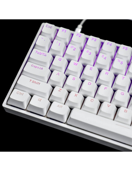 Conjunto de Teclas YMDK Doble Tiro 108 PBT Brillante Blanco 122 Conjunto de Teclas YMDK Doble Tiro 108 PBT Brillante Blanco 122