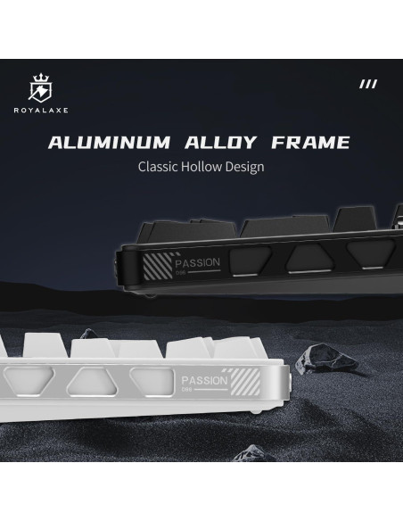 Teclado Mecánico Inalámbrico ROYALAXE D98 RGB PBT 4000mAh Teclado Mecánico Inalámbrico ROYALAXE D98 RGB PBT 4000mAh