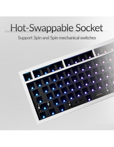 Teclado Mecánico Inalámbrico Keychron Q6 Max Barebone RGB