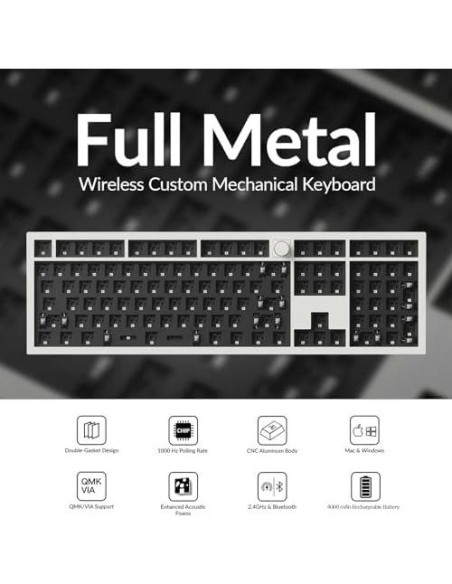 Teclado Mecánico Inalámbrico Keychron Q6 Max Barebone RGB Teclado Mecánico Inalámbrico Keychron Q6 Max Barebone RGB
