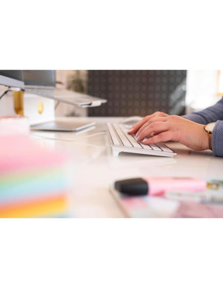 Teclado Cherry KC 6000 Slim USB QWERTY Plata Conectado