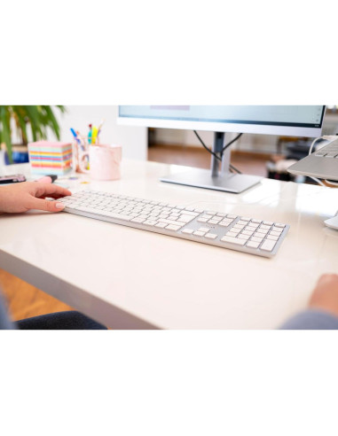 Teclado Cherry KC 6000 Slim USB QWERTY Plata Conectado