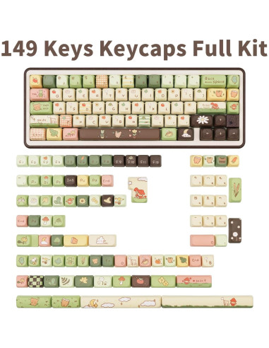 Juego de Teclas PBT Gruesas COOMICKEY 149 Teclas Perfil FOA