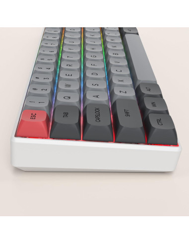 Conjunto de Teclas XDA PBT 134 Gris Rojo para Teclados Mecánicos