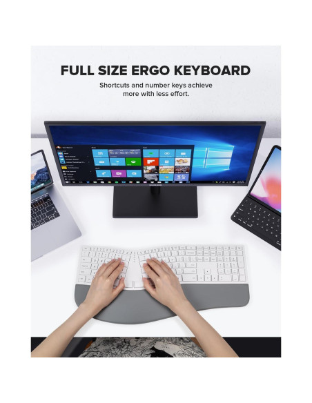Combo Teclado Ergonómico Inalámbrico DeLUX y Ratón Vertical Combo Teclado Ergonómico Inalámbrico DeLUX y Ratón Vertical