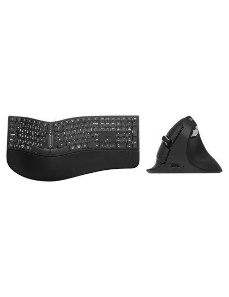 Combo Teclado Ergonómico Inalámbrico DeLUX con Retroiluminación Combo Teclado Ergonómico Inalámbrico DeLUX con Retroiluminación