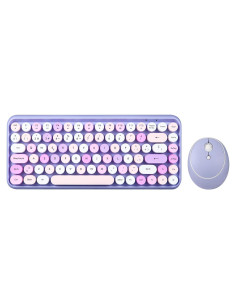 Set de Teclado y Ratón Inalámbrico Perixx PERIDUO-713PP Morado