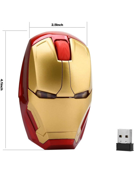 Ratón Inalámbrico Ergonómico Mikayoo Iron Man 2.4G Dorado Ratón Inalámbrico Ergonómico Mikayoo Iron Man 2.4G Dorado