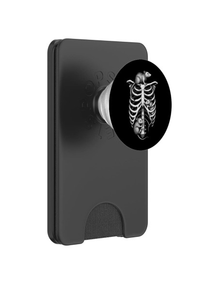 PopWallet Magnético PopSockets con Diseño Goth Rata sobre Caja Torácica PopWallet Magnético PopSockets con Diseño Goth Rata sobre Caja Torácica