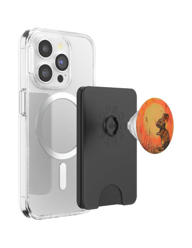 Carcasa PopSockets PopWallet Vintage Sunset MagSafe Negro