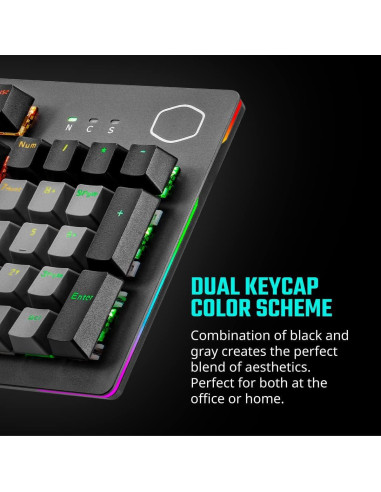 Teclado Mecánico Cooler Master CK352 RGB, Interruptores Táctiles