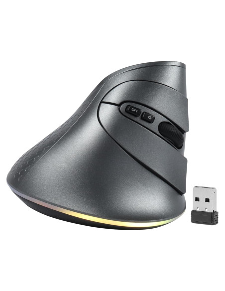 Ratón Inalámbrico Vertical Ergonómico Samudgate RGB 4 DPI Ratón Inalámbrico Vertical Ergonómico Samudgate RGB 4 DPI