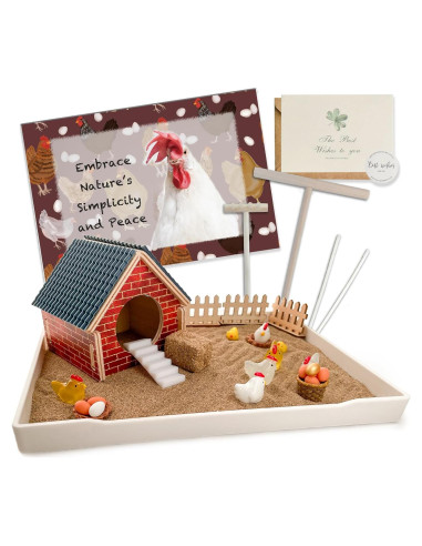 Kit Jardín Zen de Pollo Threeheng - Mini Coop y Accesorios