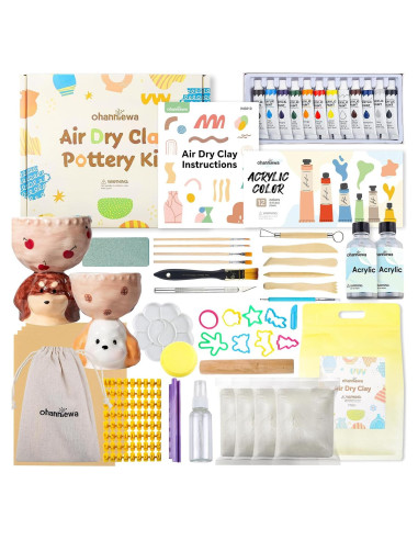 Kit de Cerámica Ohanniewa para Principiantes con 12 Pinturas