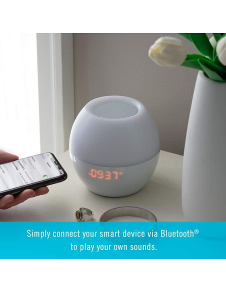Máquina de Sonido HoMedics SS-WL100 con Reloj Despertador y Luz Máquina de Sonido HoMedics SS-WL100 con Reloj Despertador y Luz