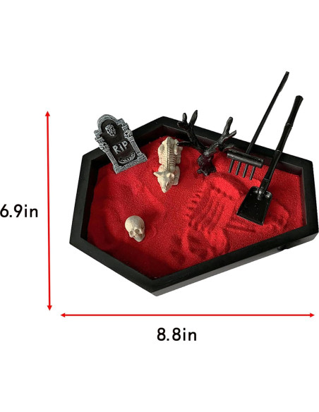 Jardín Zen en Ataúd WSHWXY para Escritorio 22.1x17.8 cm Jardín Zen en Ataúd WSHWXY para Escritorio 22.1x17.8 cm