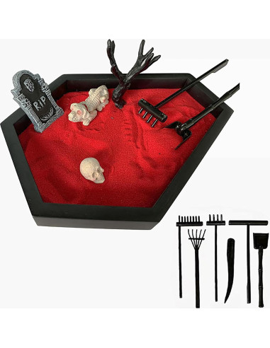 Jardín Zen en Ataúd WSHWXY para Escritorio 22.1x17.8 cm