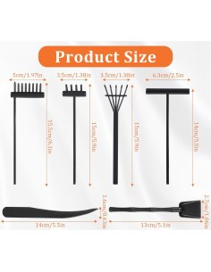 Kit de Mini Jardín Zen JJUNW - 6 Piezas Herramientas de Jardín 2