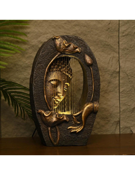 Fuente de Agua Exterior COLECCIONES DE TERESA con Luz LED y Bomba - Estatua de Buda 48.3 cm Fuente de Agua Exterior COLECCIONES DE TERESA con Luz LED y Bomba - Estatua de Buda 48.3 cm