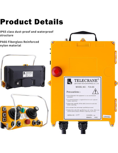 Control Remoto Inalámbrico Industrial F24-60 para Grúa Torre