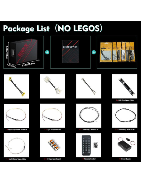 Kit de Luz LED con Control Remoto LocoLee para LEGO 10315 Kit de Luz LED con Control Remoto LocoLee para LEGO 10315