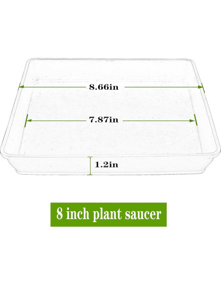 Plato Cuadrado para Plantas 20 cm - 5 Unidades LWALRS Plato Cuadrado para Plantas 20 cm - 5 Unidades LWALRS