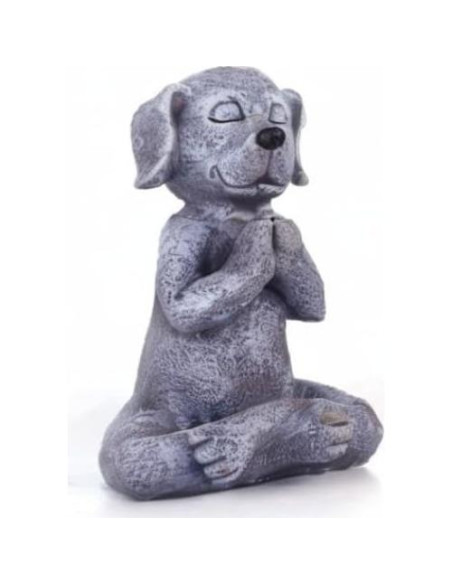 Estatua Perro Zen Meditador Jxueych 12 cm Jardín Hadas Estatua Perro Zen Meditador Jxueych 12 cm Jardín Hadas