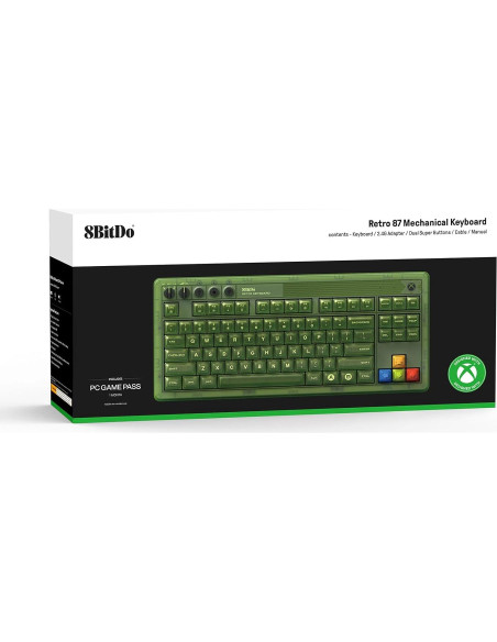 Teclado Mecánico Retro 8BitDo 87 Teclas RGB Inalámbrico Teclado Mecánico Retro 8BitDo 87 Teclas RGB Inalámbrico