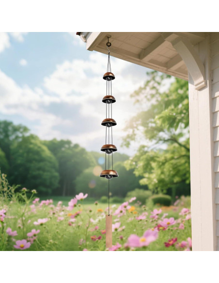 Campana de Viento de Cobre Coobest 91 cm Feng Shui 5 Campanas Campana de Viento de Cobre Coobest 91 cm Feng Shui 5 Campanas