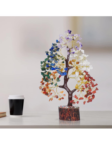 Árbol de la Vida YATSKIA 25-30 cm 7 Chakras Cristales Sanadores