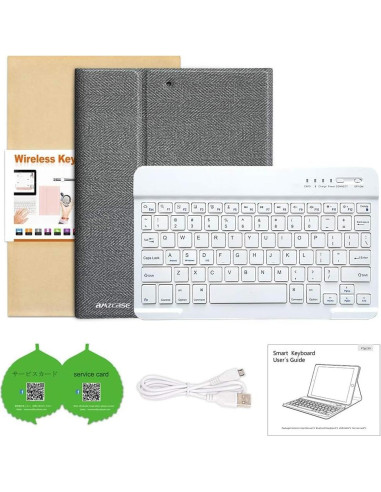 Funda con Teclado Bluetooth aMZCaSE para iPad Pro 9.7" Gris