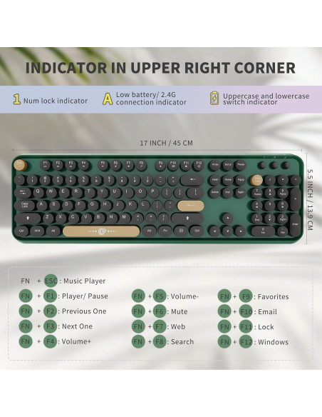 Combo Teclado y Ratón Inalámbrico FOPETT 104 Teclas Coloridas Combo Teclado y Ratón Inalámbrico FOPETT 104 Teclas Coloridas