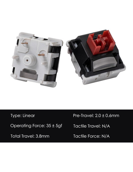 Interruptores Lineales Akko Dracula 45pcs con Difusor LED Interruptores Lineales Akko Dracula 45pcs con Difusor LED