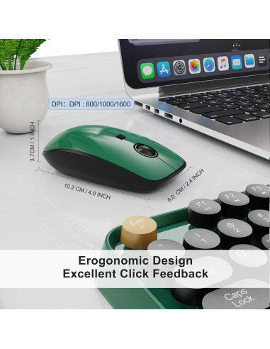 Combo Teclado y Ratón Inalámbrico FOPETT 104 Teclas Coloridas