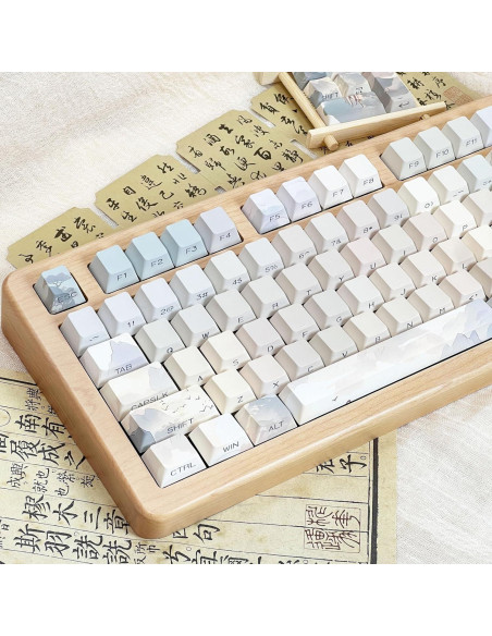 Juego de Teclas PBT Retro Verde Claro 130 Teclas Cherry TIMSEKER Juego de Teclas PBT Retro Verde Claro 130 Teclas Cherry TIMSEKER