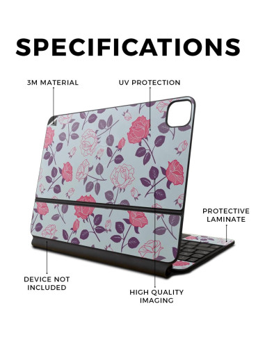 Funda Vinilo Floral Vintage para Apple Magic Keyboard iPad Air 11"