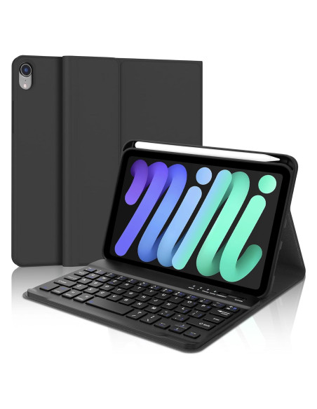 Funda Teclado Bluetooth AMOUOGOEY para iPad Mini 7/6 8.3" Funda Teclado Bluetooth AMOUOGOEY para iPad Mini 7/6 8.3"